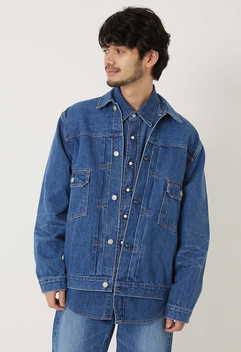 MODスーピマセルビッチデニム 2ndタイプ トラッカージャケット /FADE