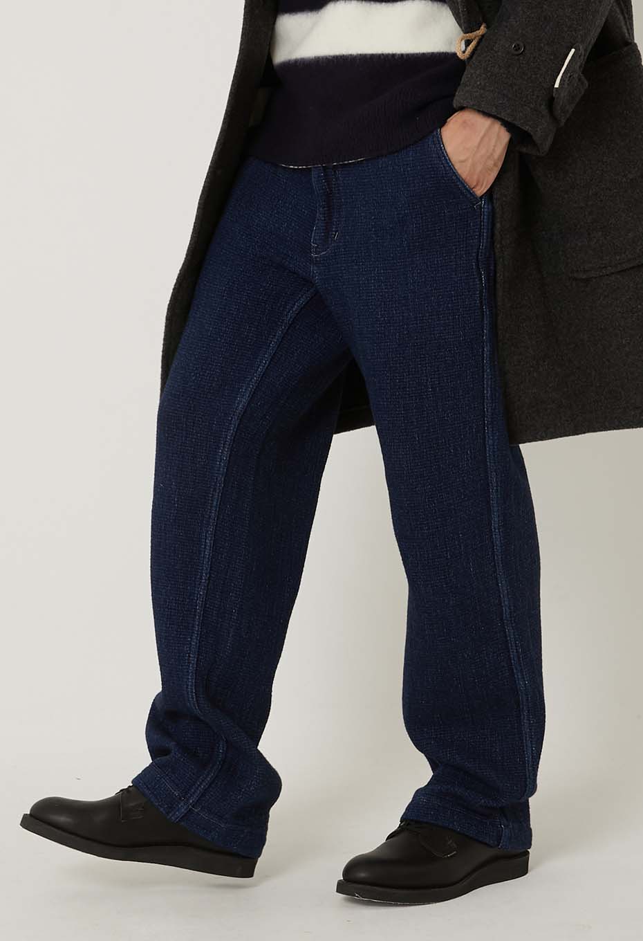 フロージャカードデニム フレンチワークパンツ | BLUE BLUE