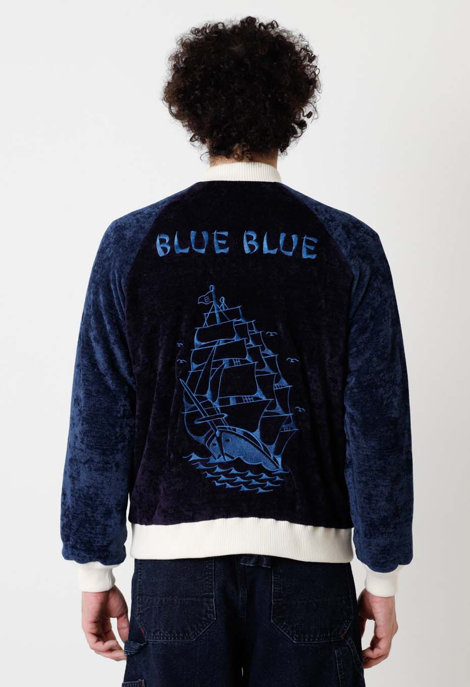 モールニット エンブロイダリースカジャン | BLUE BLUE | ハリウッド