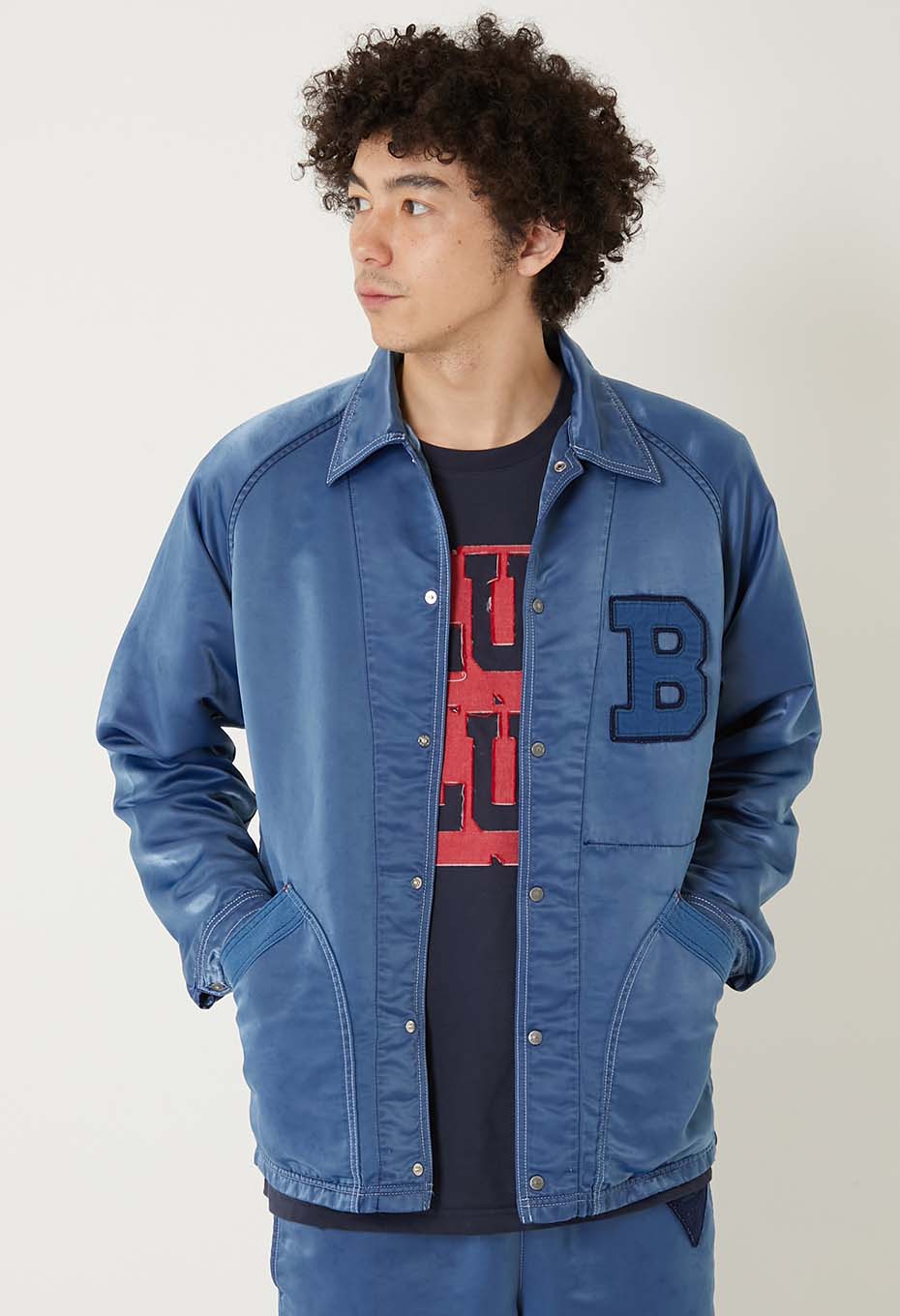 インディゴナイロンコーチジャケット | BLUE BLUE | ハリウッドランチ