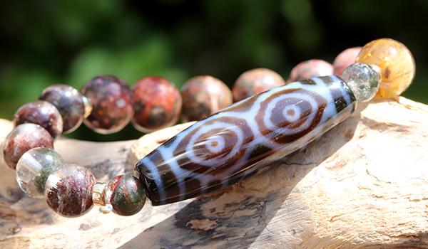 龍眼天珠ブレス（龍眼天珠・ガーデンクォーツAA+・タイチンルチル