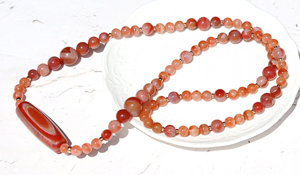 一点もの】南紅瑪瑙の天珠ネックレス-002|パワーストーンのヒーリング