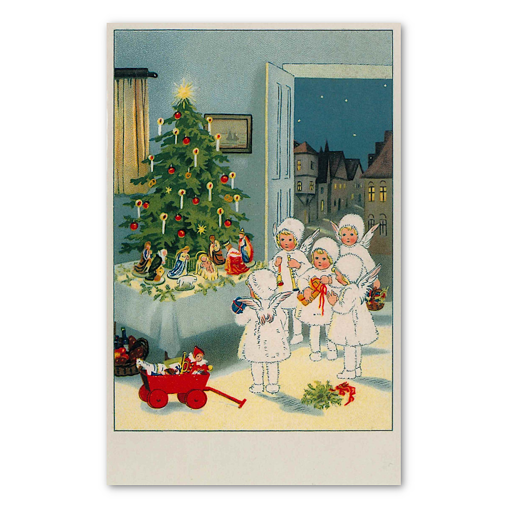 クリスマスカード 天使の訪問：生活・くらし：百町森