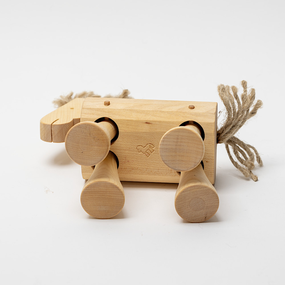 トコトコトーイ馬のトコトコ（ナチュラル）：おもちゃ：百町森