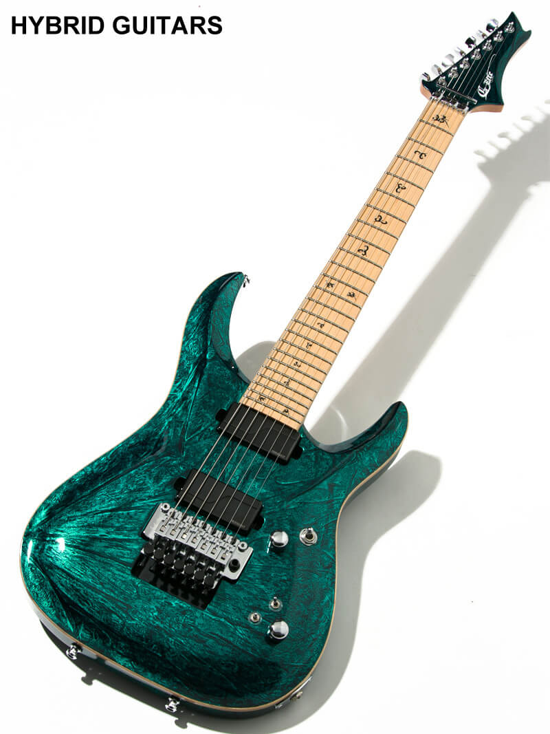G-Life Guitars DSG Life Ash VII Top Grade Bubble Green Moon 中古