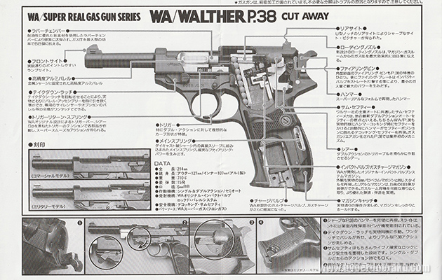 WA ワルサーP.38 コマーシャルモデル ビンテージ エアガン レビュー
