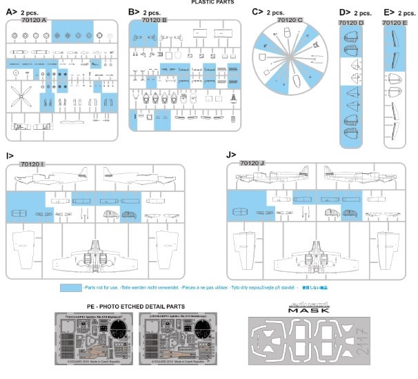 Eduard Kit No. 2117 - Spitfire MK.XVI Dual Combo Limited Edition
