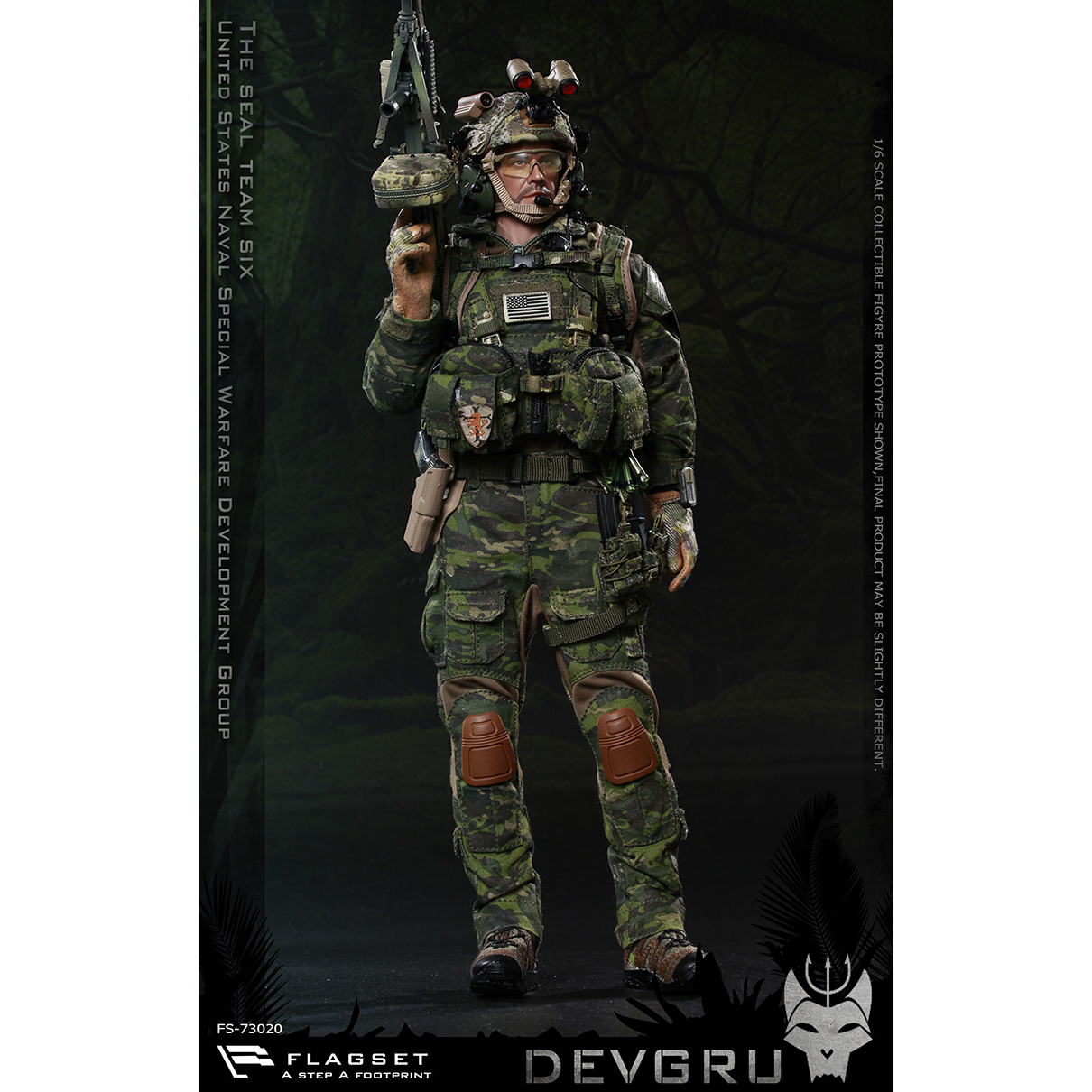 DEVGRU US seals 6 team jungle dagger figurine 1:6 Flagset FS 73020