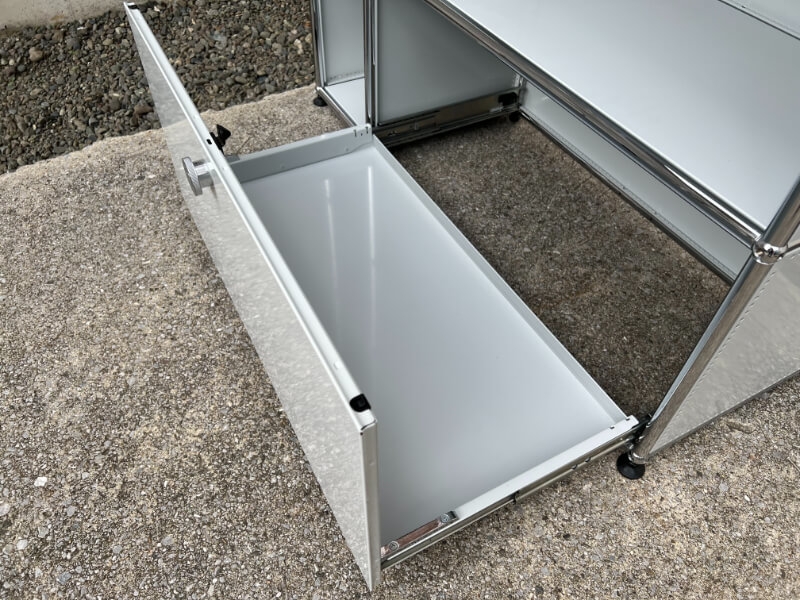 USM ハラーシステム 2列3段 ライトグレー エクステンション扉付 中古｜