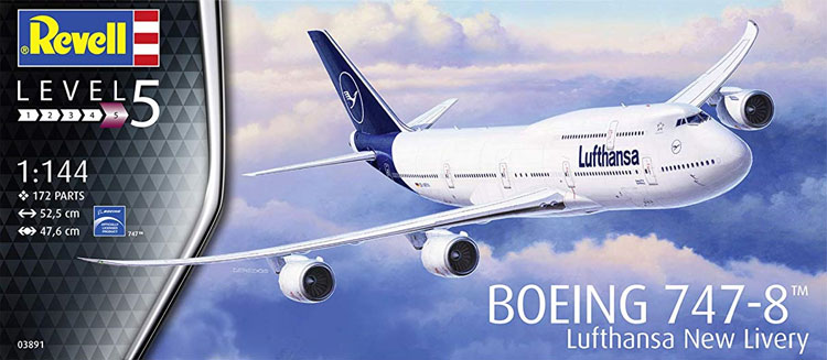 レベル ボーイング B747-8 ルフトハンザ航空 New Livery 1/144 旅客機