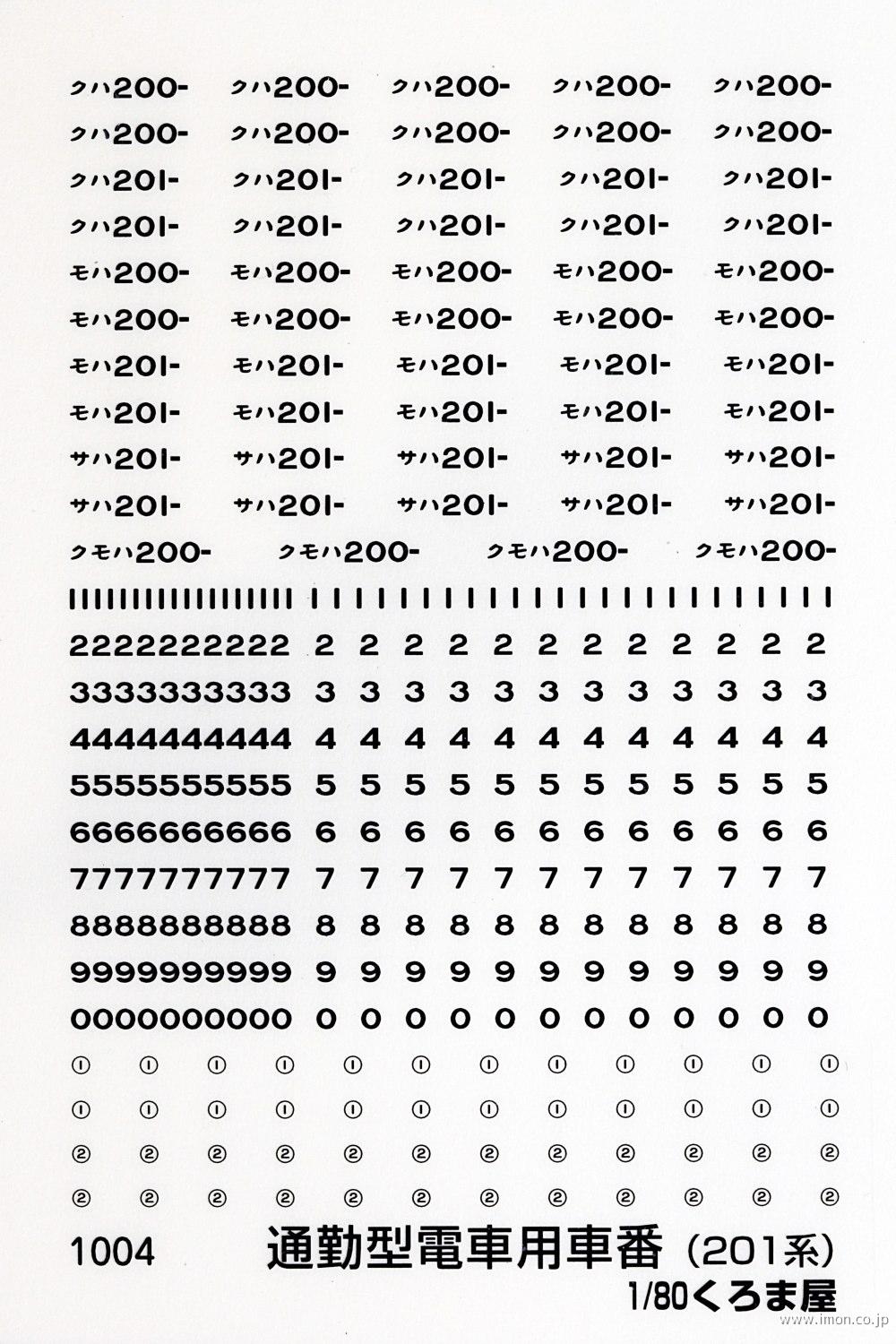 1004 車番 201系 黒 | 鉄道模型店 Models IMON
