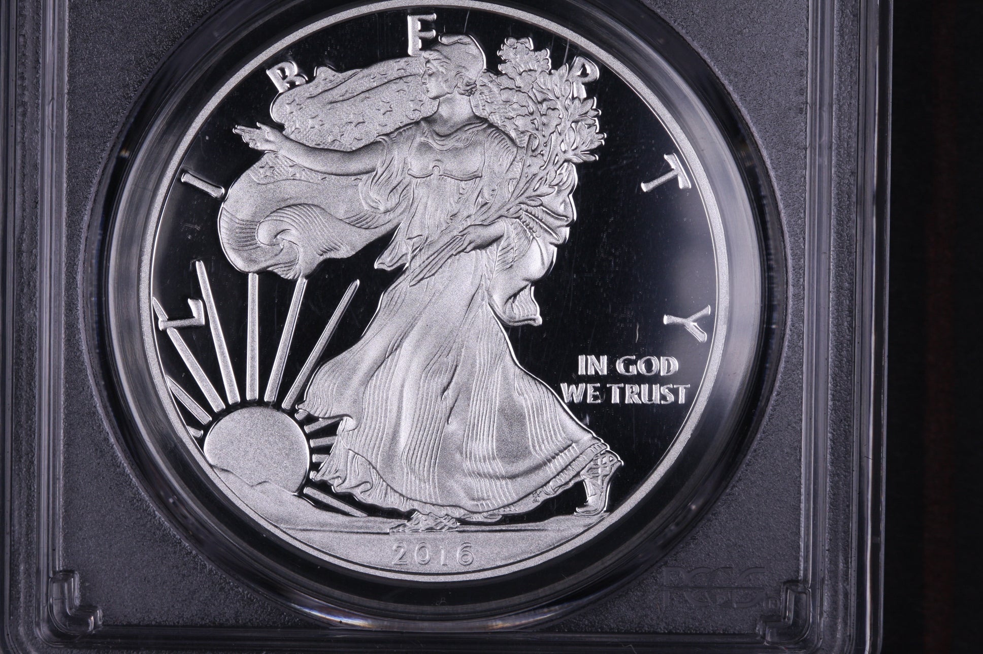 2016-W American Silver Eagle. PCGS Graded PR-70 DCAM. Lettered Edge. S