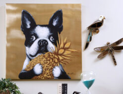 フラワーエレファント90x120cm タッチドピクチャー | インテリア