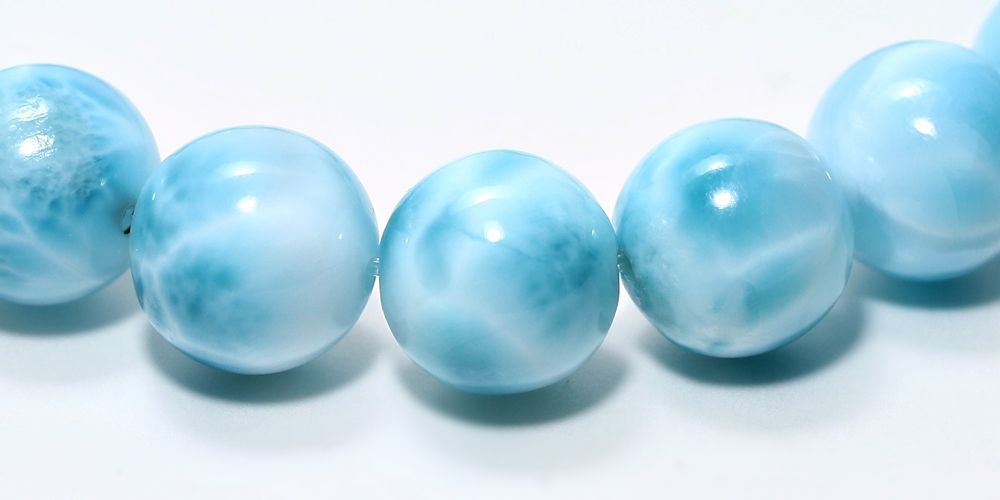 高品質++]ラリマーブレスレット（約11mm玉）☆現品動画あり - 埼玉県