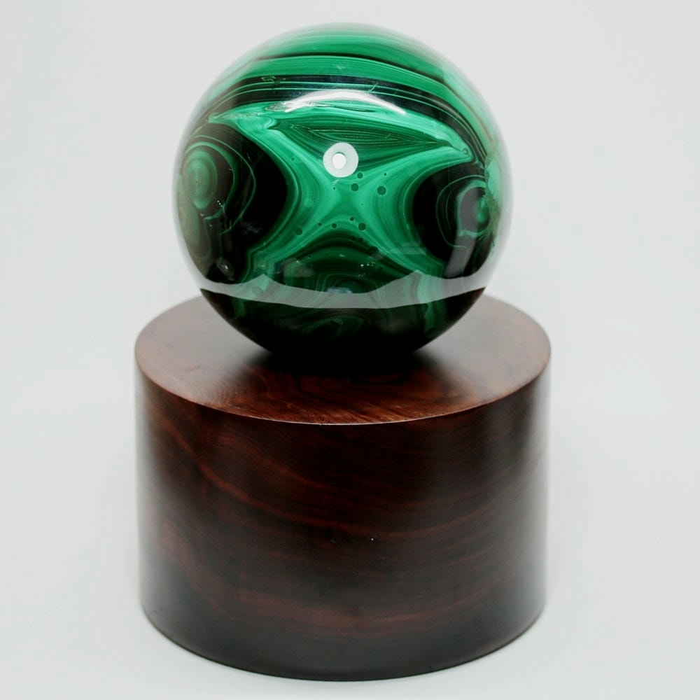 希少・ザイール産]マラカイト丸玉/スフィア（球体直径125mm超大玉