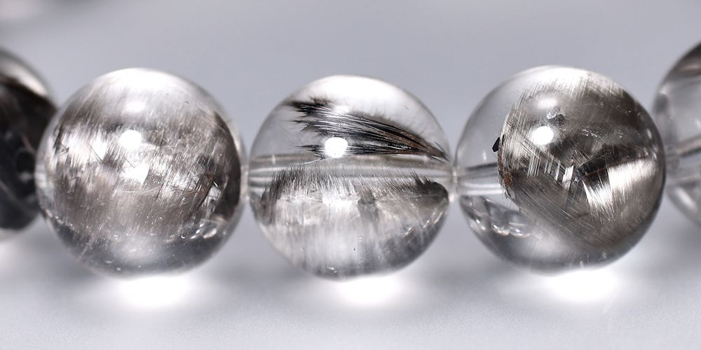 トップクォリティ]プラチナルチルクォーツブレスレット（約11.5mm玉