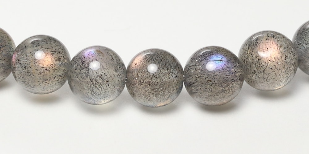 高品質++]オレンジ・ピンク・パープルラブラドライトブレスレット（約