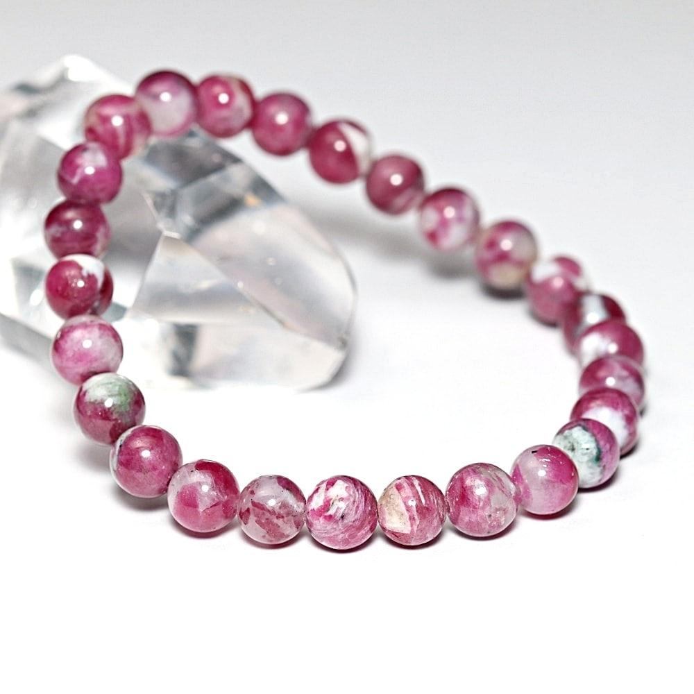 高品質]アフリカ産ルビーシリカブレスレット/ルビーインクォーツ（約