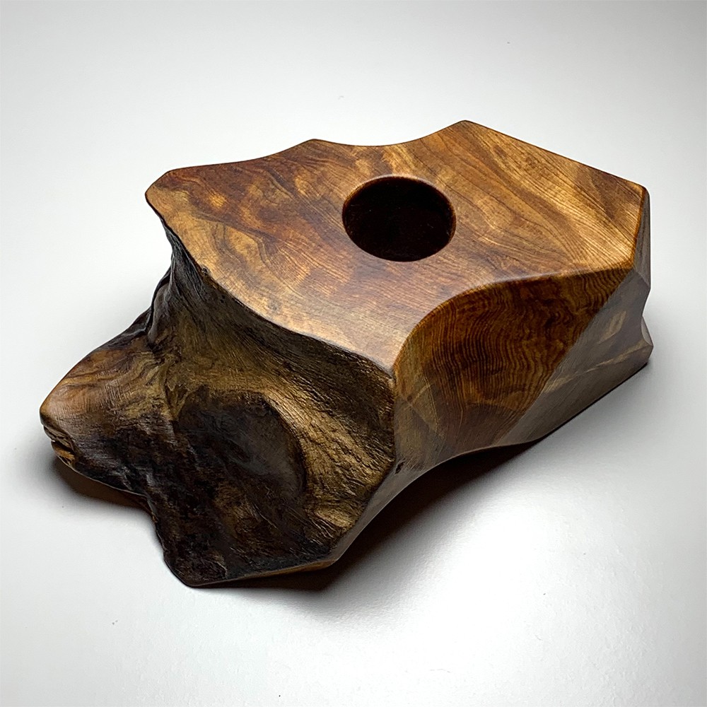 日本/屋久島産]オリジナル屋久杉台座/水晶置き台（天然石