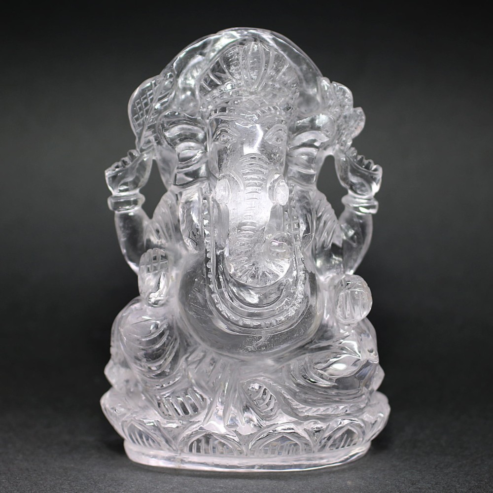 インド産]ヒマラヤ水晶ガネーシャ像（高さ約12cm） - 埼玉県吉川市の