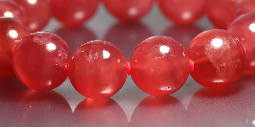 プレミアム]宝石質インカローズブレスレット（約16mm玉） - 埼玉県吉川