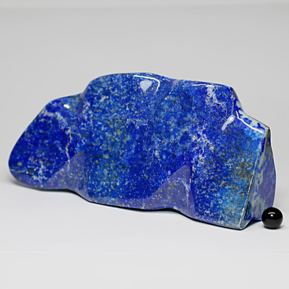 高品質]アフガニスタン産ラピスラズリ磨き原石/フリーフォーム（置物