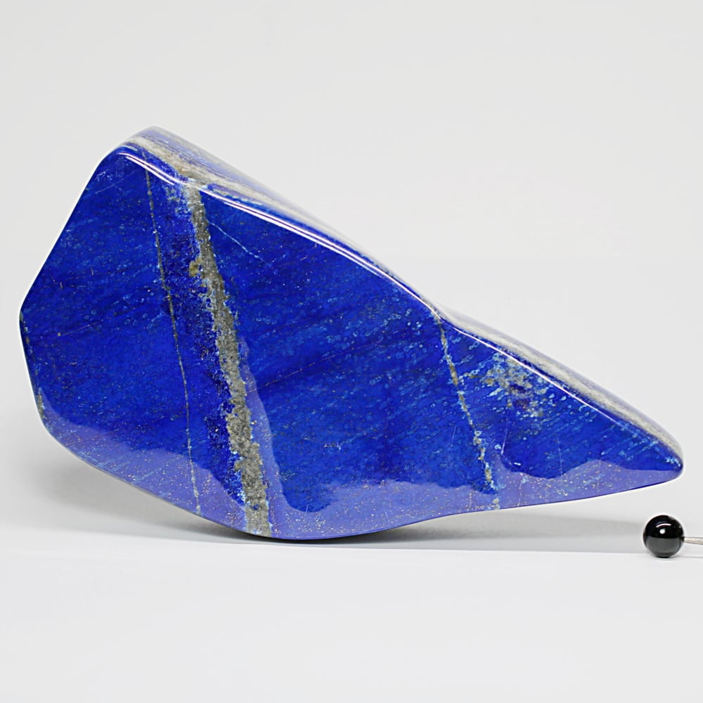高品質]アフガニスタン産ラピスラズリ磨き原石/フリーフォーム（置物