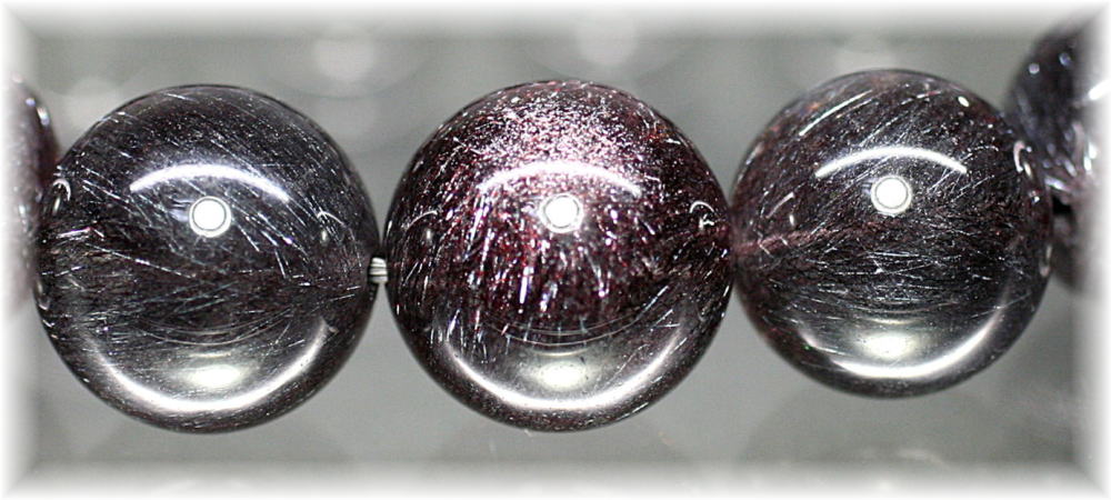 高品質]花火ブラックスーパーセブンブレスレット（約14.5mm玉） - 埼玉