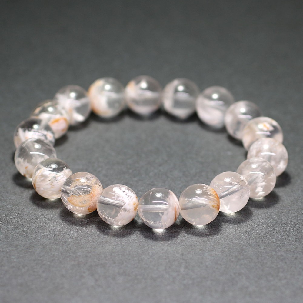 マダガスカル産]セリサイトインクォーツブレスレット（約11mm玉