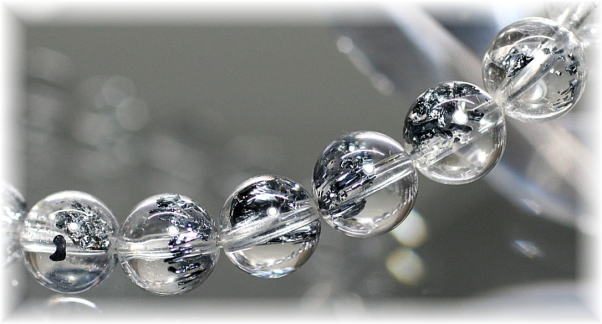 3A++]スティブナイトインクォーツブレスレット（約7mm玉） - 埼玉県