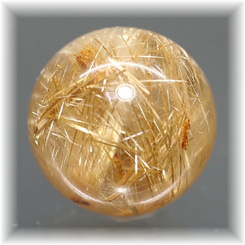ブラジル産]ゴールドルチルクォーツ丸玉/スフィア - 埼玉県吉川市の