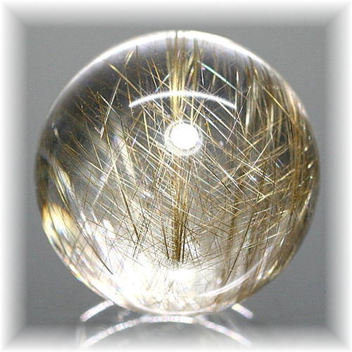 高品質]ゴールドシルバールチルクォーツ丸玉/スフィア - 埼玉県吉川市