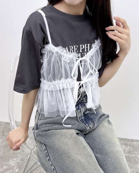 チュールフリルキャミビスチェ（OUTLET）｜INGNI(イング) 公式