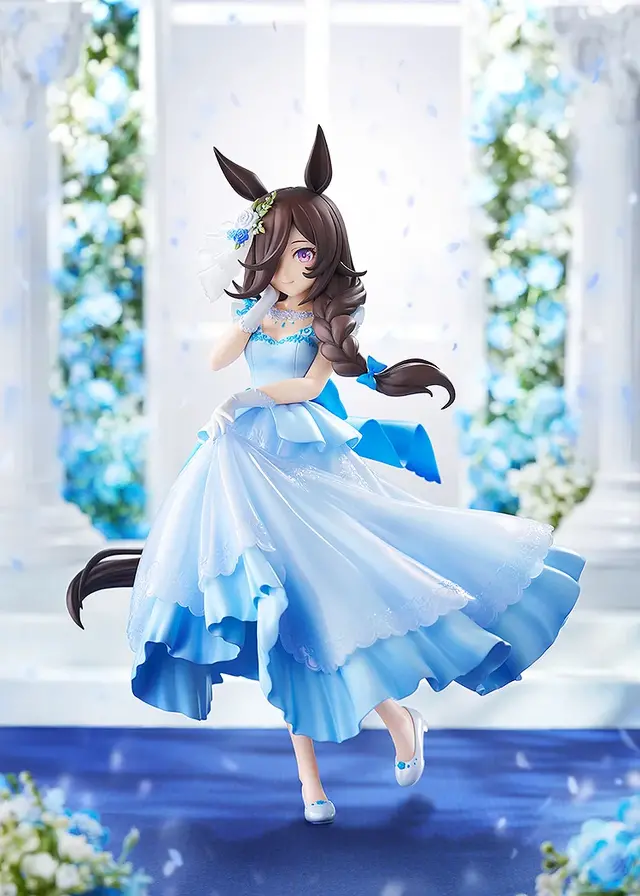 淡いブルーのウェディングドレス姿が美しい…！『ウマ娘』より「ライス