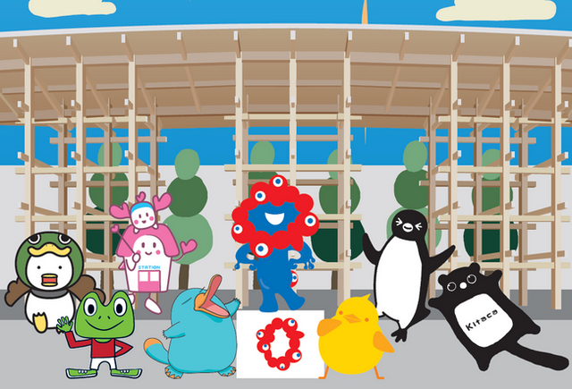 JRグループ7社キャラクター＆ミャクミャクが夢の共演！！大阪・関西