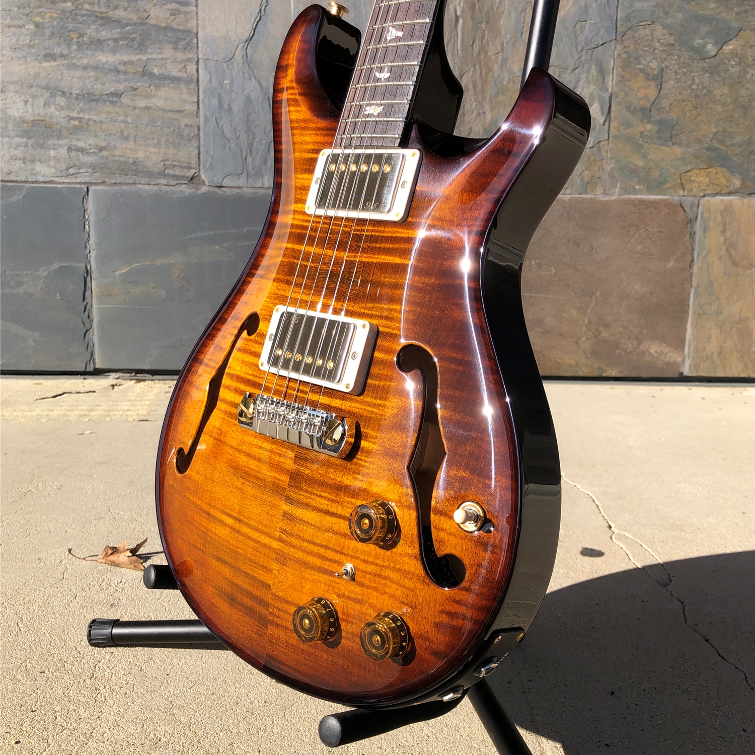 Instrumental Music - PRS Hollowbody II Piezo, 10 Top & Back, Black