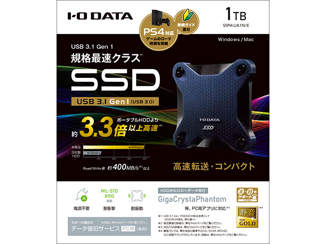SSPH-UA/Eシリーズ 仕様 | SSD | アイ・オー・データ機器 I-O DATA