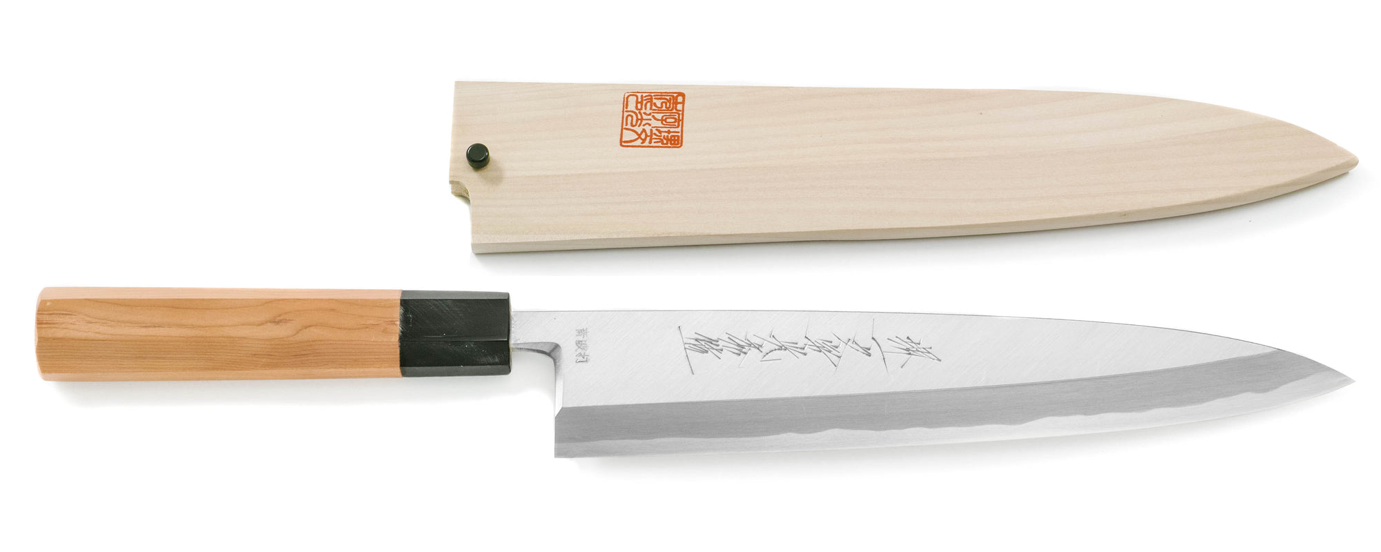 堺一文字光秀 青鋼 紋鍛錬 身卸包丁 鞘付き