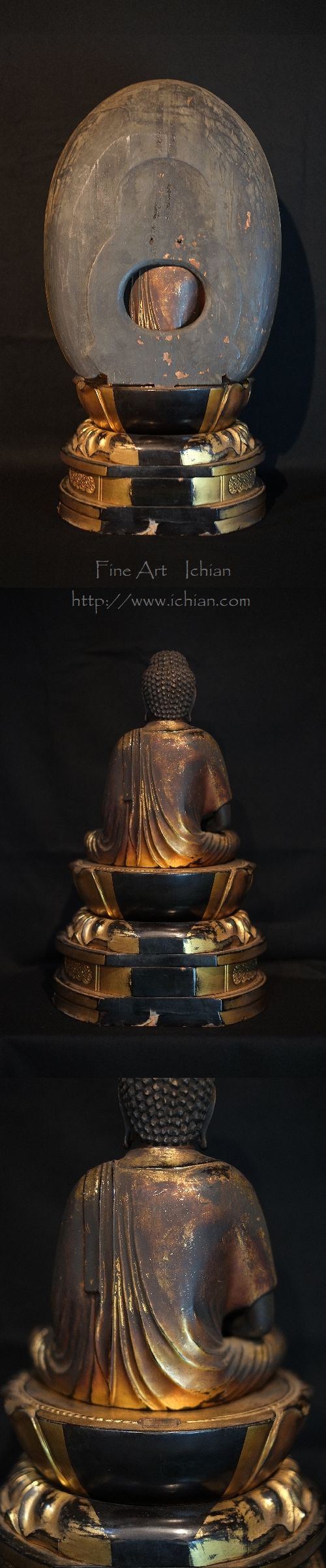 木彫玉眼 阿弥陀如来座像室町～江戸時代頃 優美 :: ichian