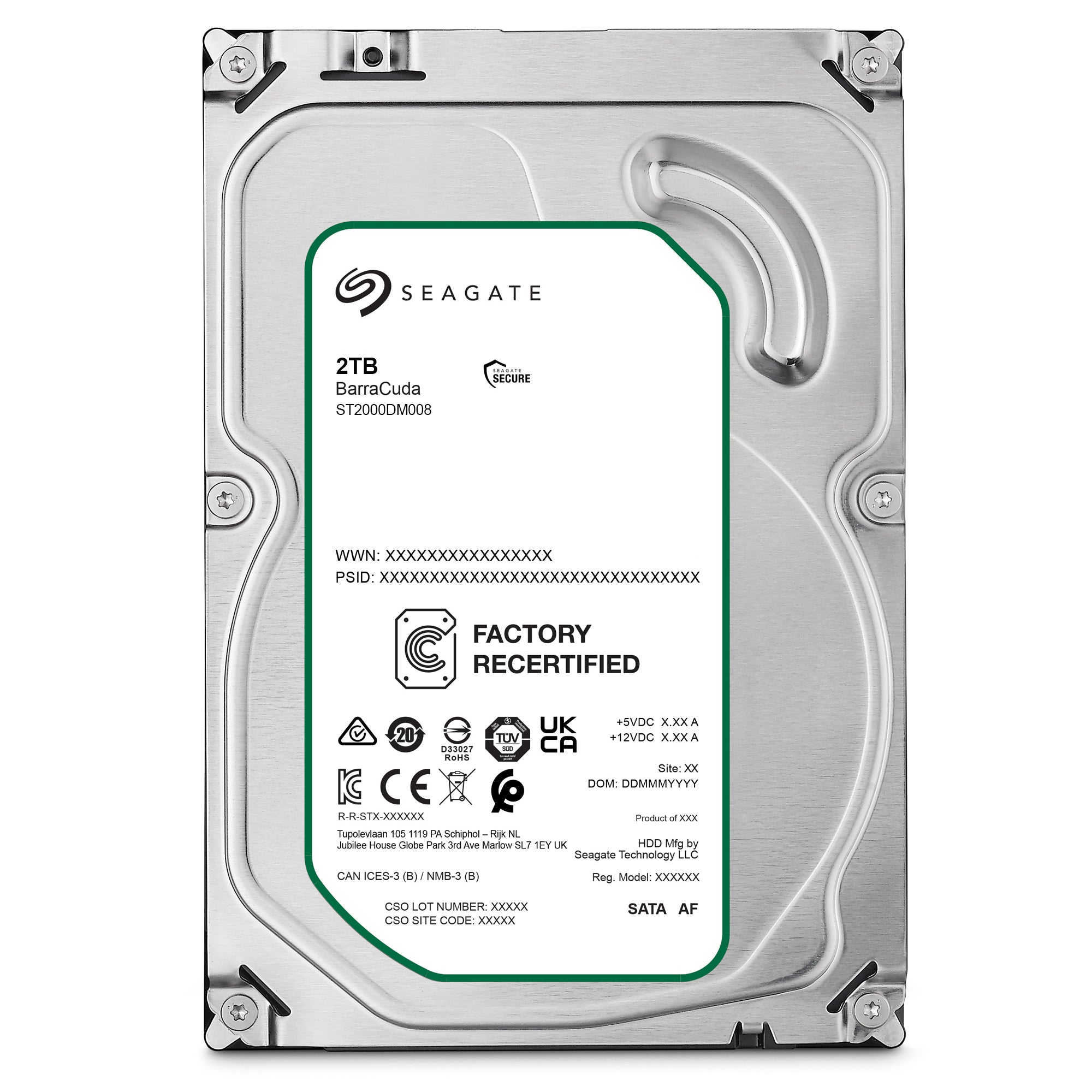 Seagate Barracuda ST2000DM008 整備済み 2TB HDD｜3.5インチ