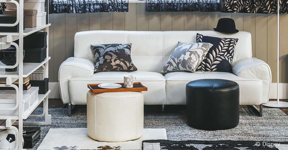 スツール「5089」丸型 革ホワイト色 #J-873C | 【公式】大塚家具