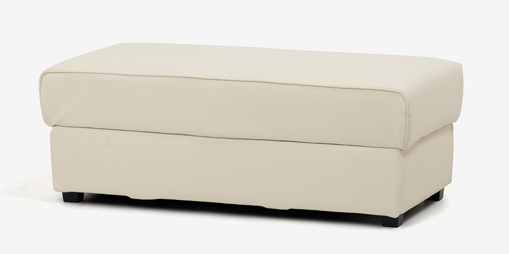 オットマン「パズル」ソフトレザー アイボリー色 収納付き | 【公式