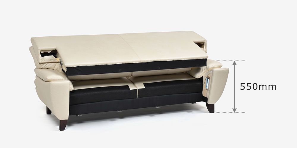 ソファ 2.5人掛け「ルーニー SD-344」幅183cm 半革キャメル色 #M-02