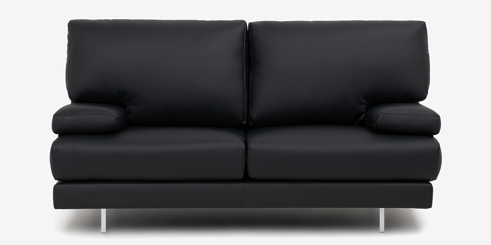 ラブソファ「ベローナ2」ソフトレザーブラック色 #C500S 脚部全2タイプ