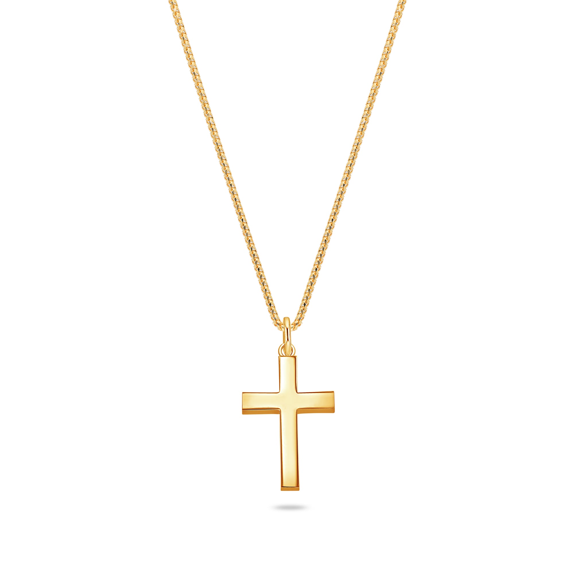 Simple Gold Cross Necklace - Micro Tori Cross - IF & Co.
