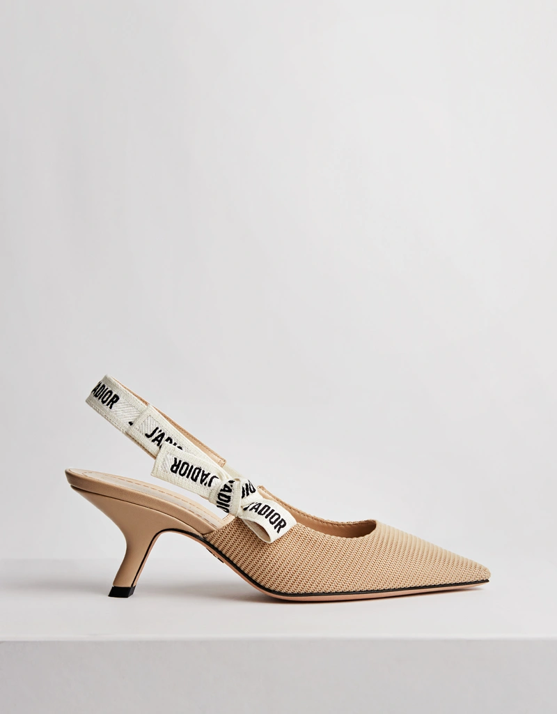 Dior J'Adior Ribbon ハイヒールスリングバックシューズ (ヒール付き