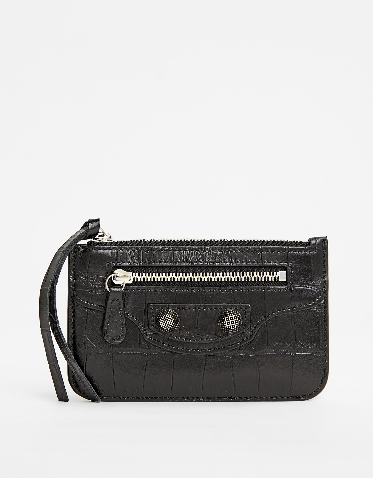 Balenciaga Le Cagole クロコダイル型押しカーフレザー ジッパーカード