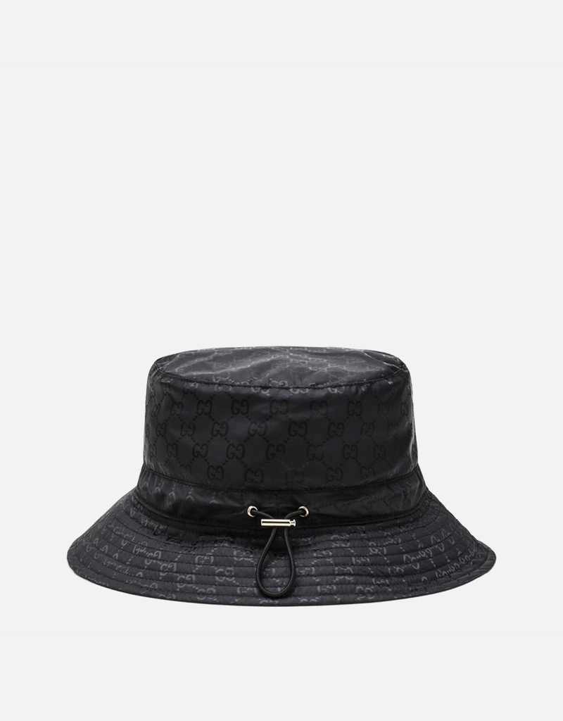 Gucci Reversible black nylon GG hat (Hats) IFCHIC.COM