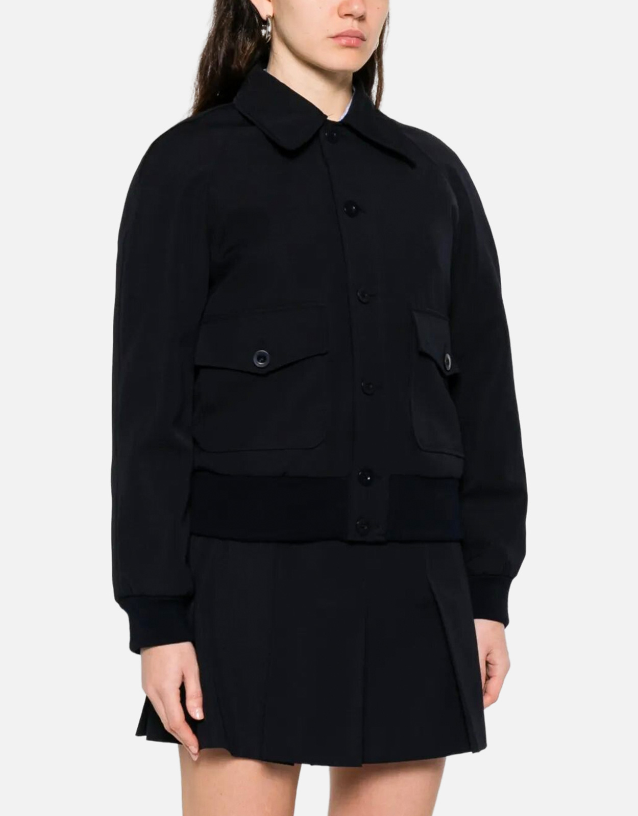 A.P.C. コットン ポリエステル ウール ストレートカットブルゾン