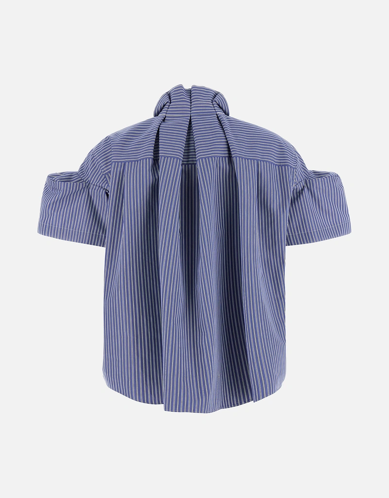 Sacai ポプリンストライプコンフォートフィットシャツ (すべての新品